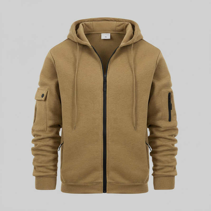 Men's Utility Hoodie | Zip-Up Sweatshirt with Pockets