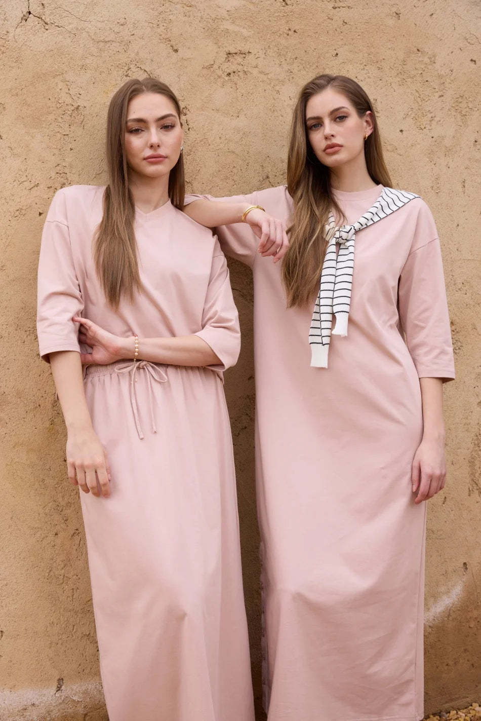 Asera Oversize T-Shirt Dress Set | Cotton Blend, Casual Women's Outfit 3