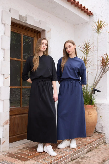 Asera Oversize T-Shirt Dress Set | Cotton Blend, Casual Women's Outfit 4