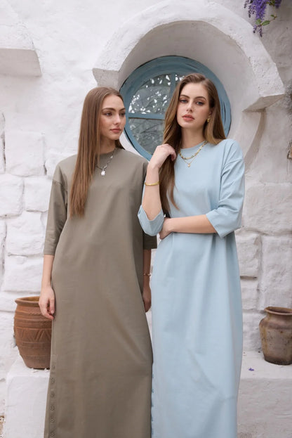 Asera Oversize T-Shirt Dress Set | Cotton Blend, Casual Women's Outfit 5