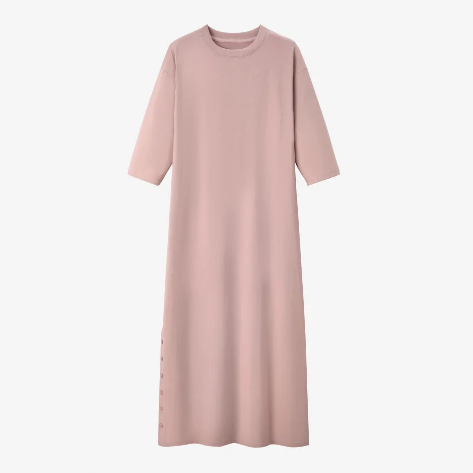 Asera Oversize T-Shirt Dress Set | Cotton Blend, Casual Women's Outfit 6
