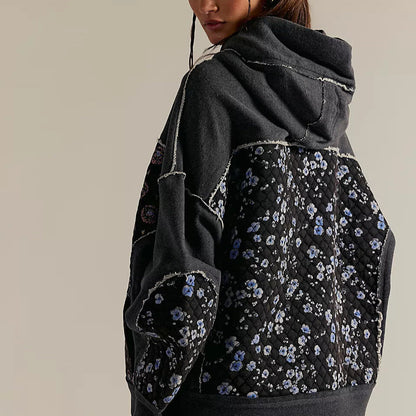 Aster Quilted Hoodie | Lightweight, Boho-Vintage Patchwork Design 5