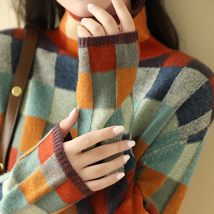 Ava Turtleneck Sweater | Colorful Wool Blend for Women 5
