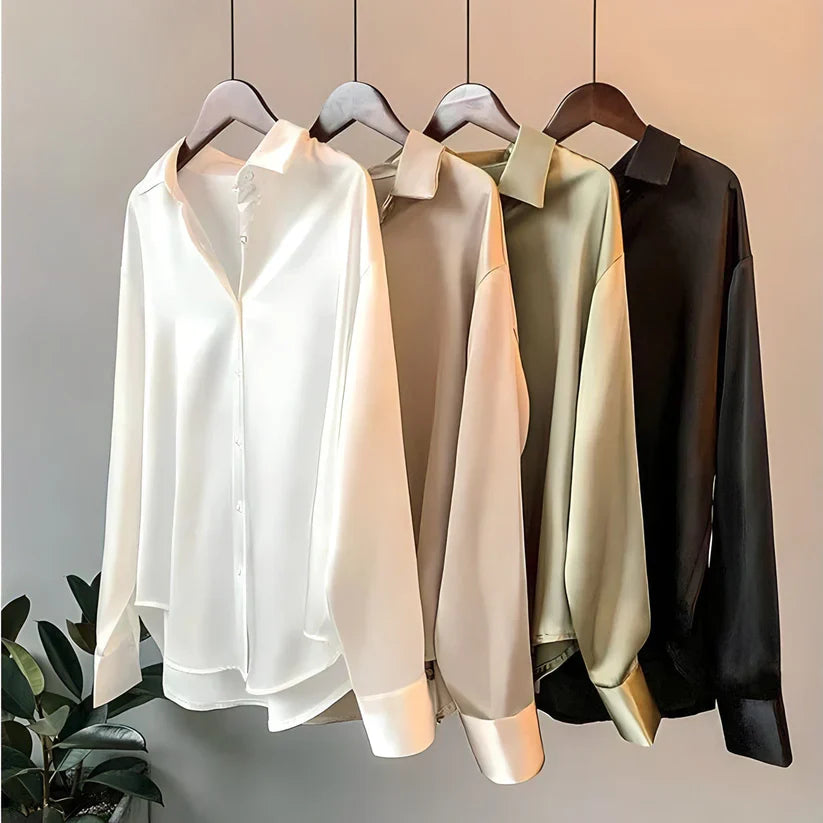 Ava Women's Blouse | Silk, Long Sleeve, Comfortable Fit 4