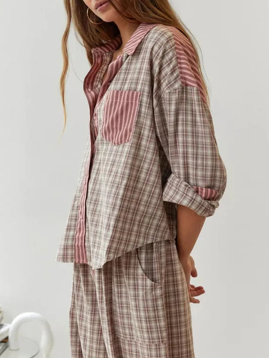 Cora Pajama Set | Soft Stretchy Cotton Blend, Relaxed Fit for Women 0