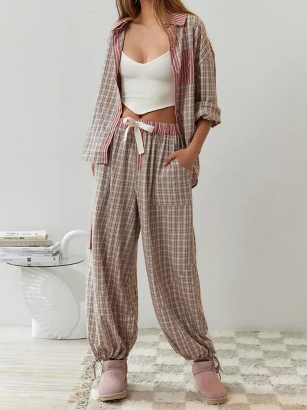 Cora Pajama Set | Soft Stretchy Cotton Blend, Relaxed Fit for Women 5