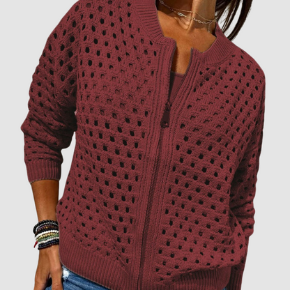 Dara Long Cardigan | Breathable Cutout Design, Lightweight 5