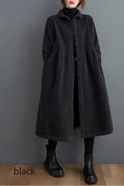 Fiora Women's Coat | Thick Corduroy, Cinched Fit for Winter 1