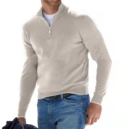 Jaxon Men's Sweater | Cotton-Polyester Blend, Half Zip Design 0