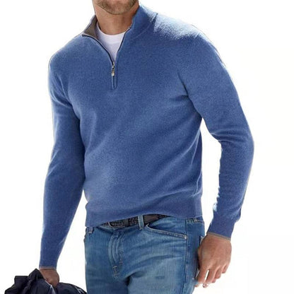Jaxon Men's Sweater | Cotton-Polyester Blend, Half Zip Design 2