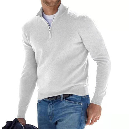 Jaxon Men's Sweater | Cotton-Polyester Blend, Half Zip Design 6