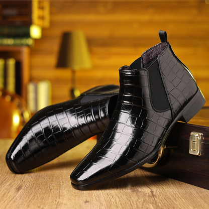 Landon Chelsea Boots | Croc-Textured, Slip-Resistant Sole 2