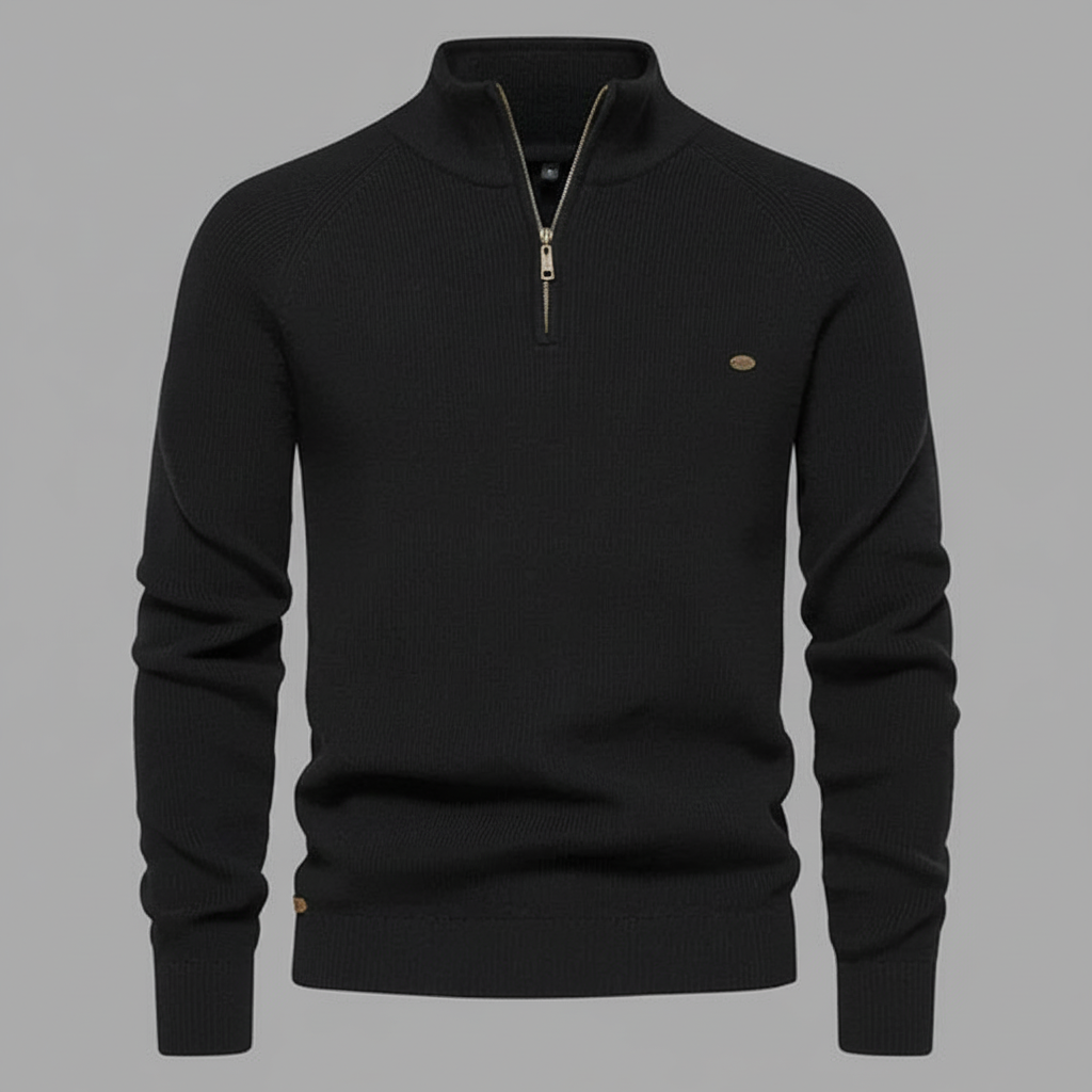 Men's Half Zip Sweater | Slim Fit Knitted Jumper
