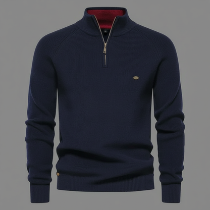 Men's Half Zip Sweater | Slim Fit Knitted Jumper