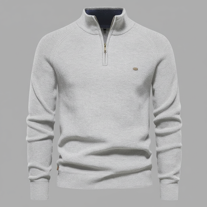 Men's Half Zip Sweater | Slim Fit Knitted Jumper
