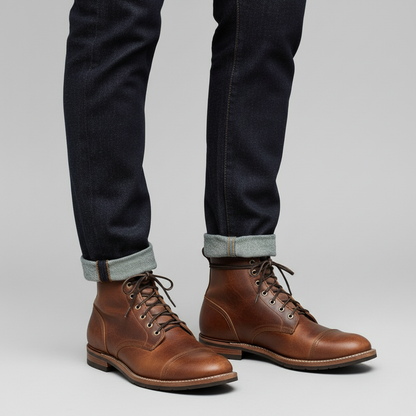 Men's Lace-Up Work Boots | Durable Ankle Design for Comfort
