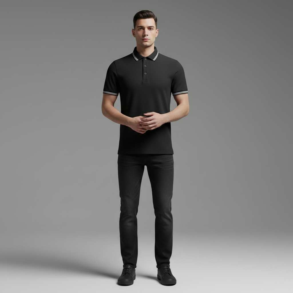 Men's Slim Fit Short Sleeve Polo Shirt | Casual Wear