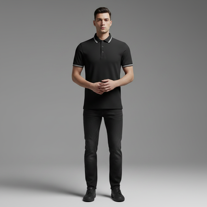 Men's Slim Fit Short Sleeve Polo Shirt | Casual Wear