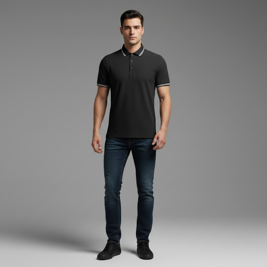 Men's Slim Fit Short Sleeve Polo Shirt | Casual Wear