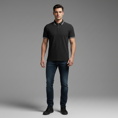 Men's Slim Fit Short Sleeve Polo Shirt | Casual Wear