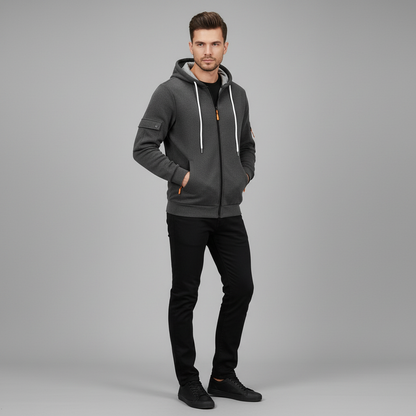 Men's Utility Hoodie | Zip-Up Sweatshirt with Pockets