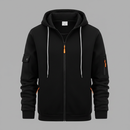 Men's Utility Hoodie | Zip-Up Sweatshirt with Pockets