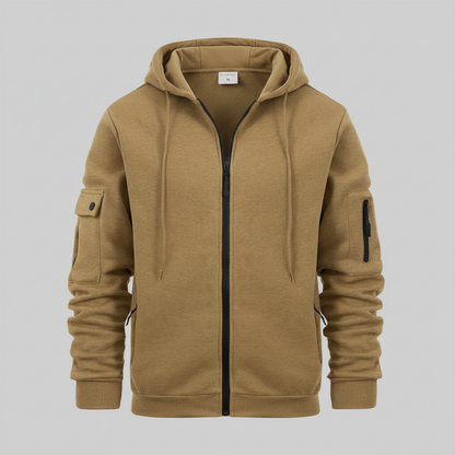 Men's Utility Hoodie | Zip-Up Sweatshirt with Pockets