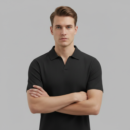 Men's Waffle Polo Shirt | Casual Polo Shirts for Summer