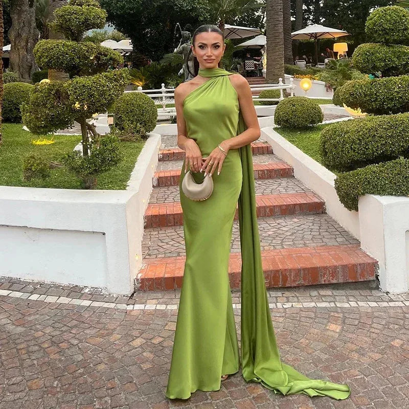Sera Satin Ribbon Dress | Backless, Silk Blend, Ankle-Length Summer Wedding Guest Dress 2