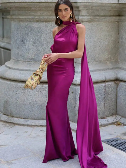 Sera Satin Ribbon Dress | Backless, Silk Blend, Ankle-Length Summer Wedding Guest Dress 5