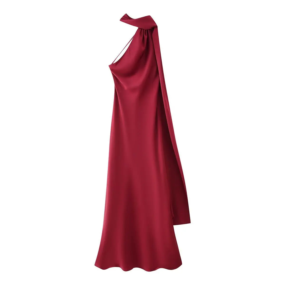 Sera Satin Ribbon Dress | Backless, Silk Blend, Ankle-Length Summer Wedding Guest Dress 6