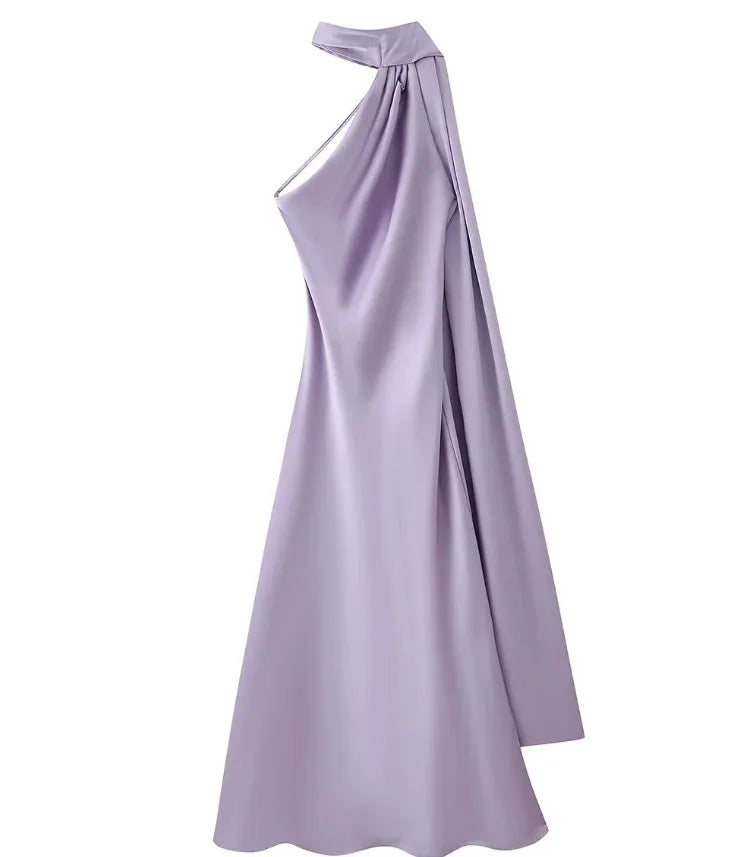 Sera Satin Ribbon Dress | Backless, Silk Blend, Ankle-Length Summer Wedding Guest Dress 8