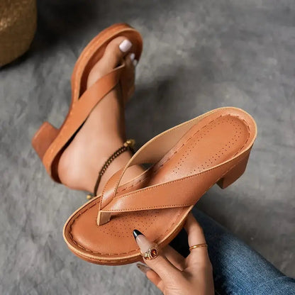 Seren Women’s Orthopedic Sandals | Vegan Leather, Supportive Block Heel 0