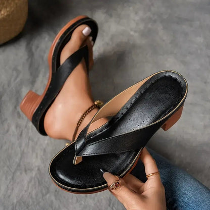 Seren Women’s Orthopedic Sandals | Vegan Leather, Supportive Block Heel 2