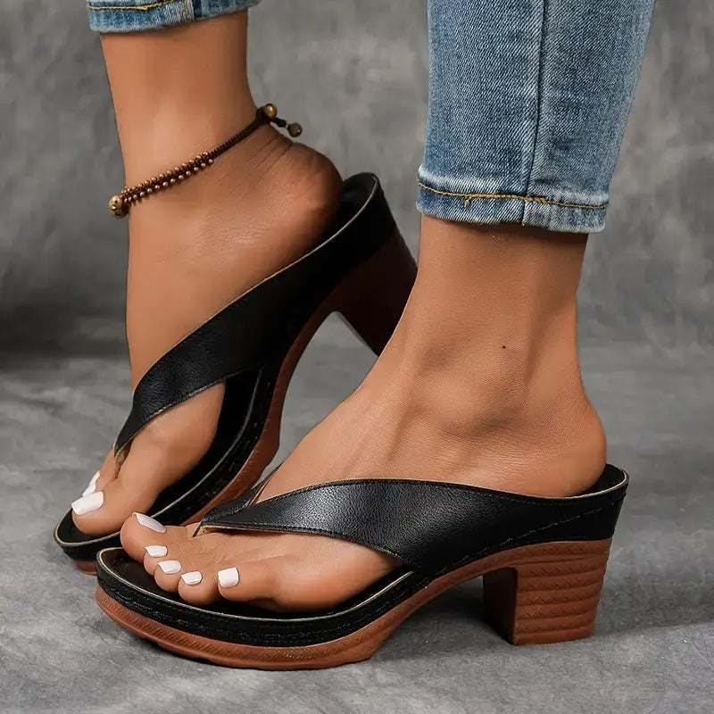 Seren Women’s Orthopedic Sandals | Vegan Leather, Supportive Block Heel 3
