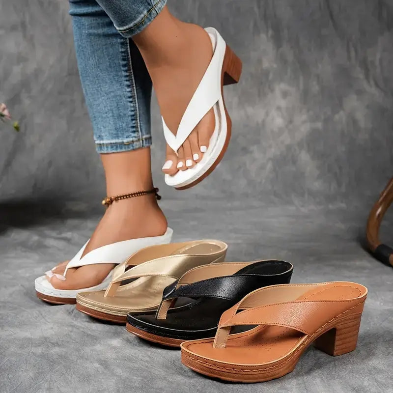 Seren Women’s Orthopedic Sandals | Vegan Leather, Supportive Block Heel 7