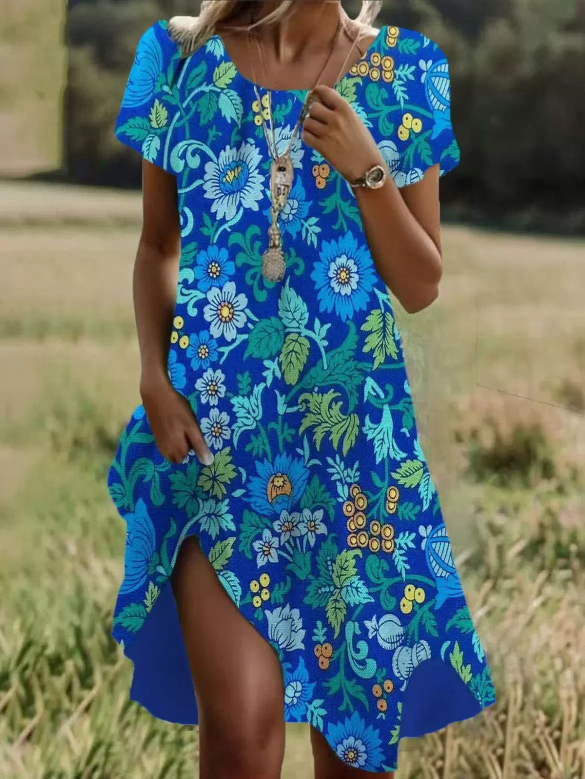 Soleil Midi Dress featuring a lightweight fabric, elegant summer design, and a beautifully flowing silhouette perfect for warm weather occasions. 7