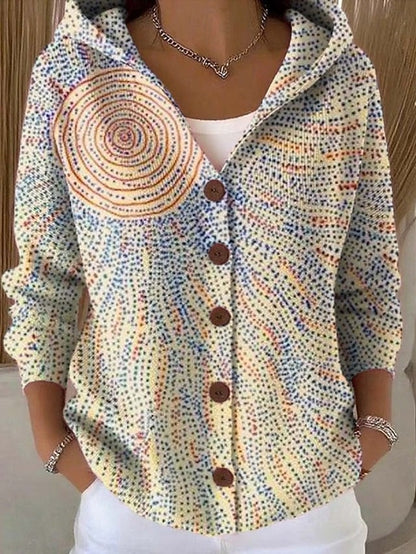 Lightweight women's hooded vest featuring a stylish patchwork design, perfect for layering in transitional weather. 6