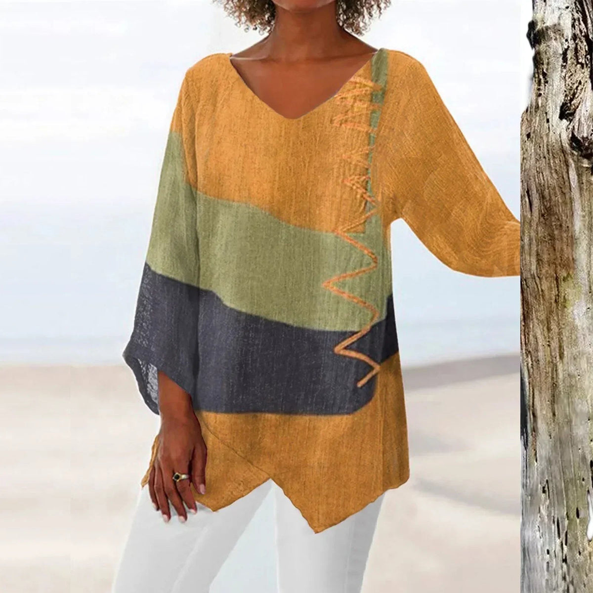 Vela Summer Top | Lightweight, V-Neck, Loose Fit 2
