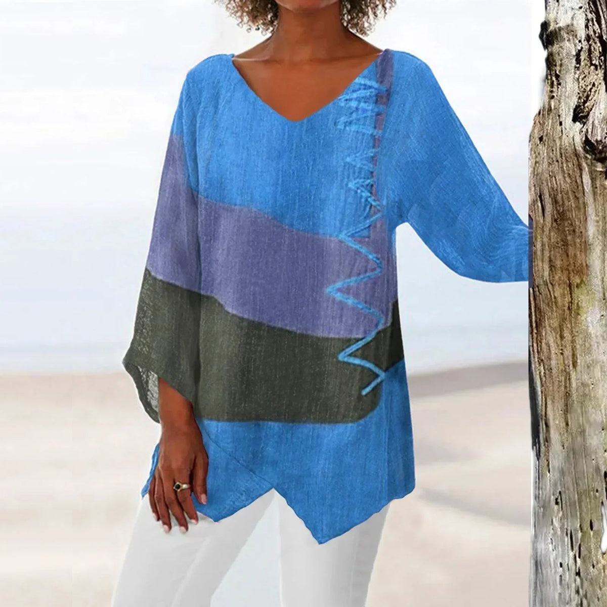 Vela Summer Top | Lightweight, V-Neck, Loose Fit 3
