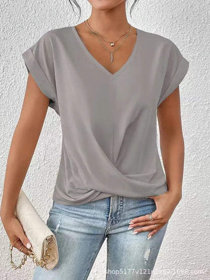 Vela Women's T Shirt featuring a lightweight stretch fabric and stylish V-neck design, perfect for casual wear and comfortable fit. 10