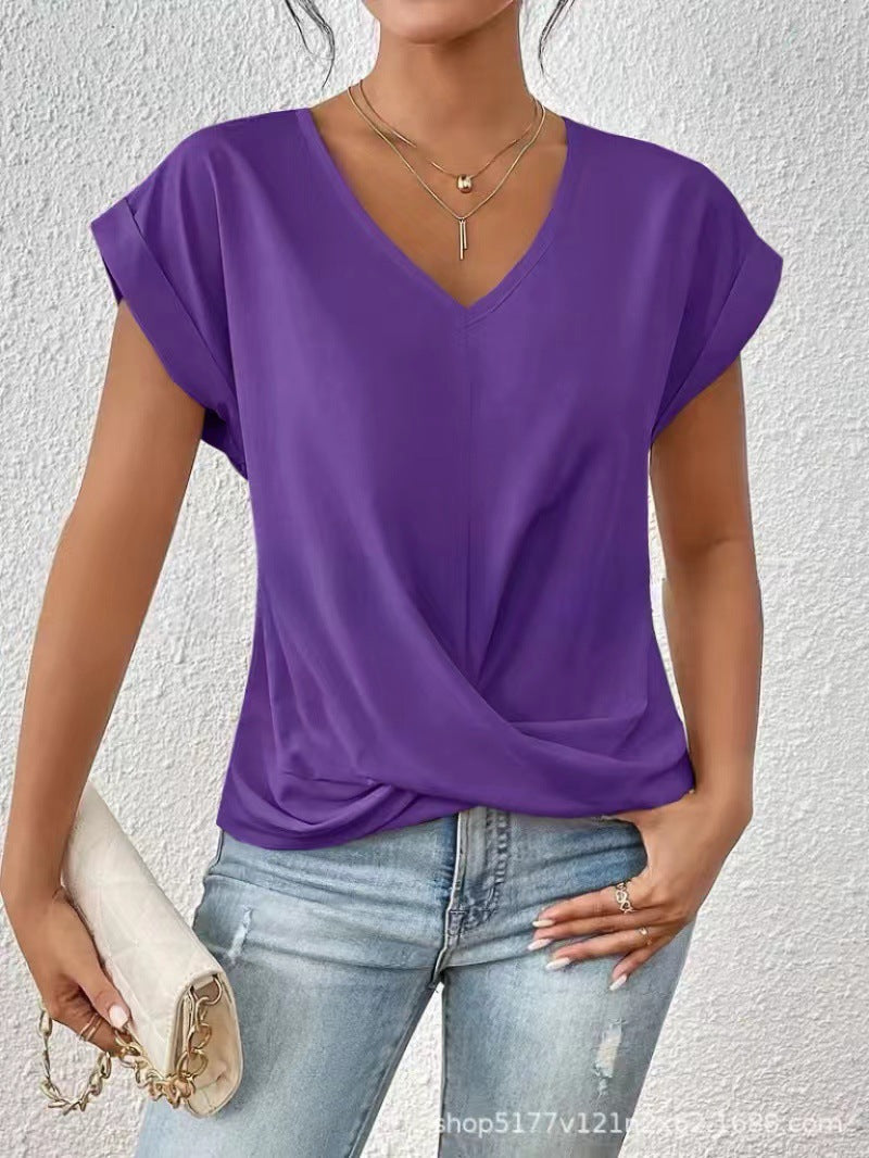 Vela Women's T Shirt featuring a lightweight stretch fabric and stylish V-neck design, perfect for casual wear and comfortable fit. 13