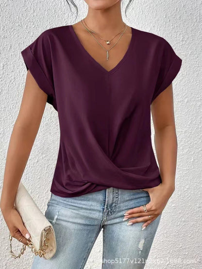 Vela Women's T Shirt featuring a lightweight stretch fabric and stylish V-neck design, perfect for casual wear and comfortable fit. 14