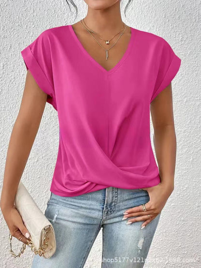 Vela Women's T Shirt featuring a lightweight stretch fabric and stylish V-neck design, perfect for casual wear and comfortable fit. 16