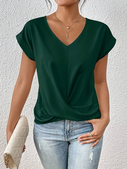 Vela Women's T Shirt featuring a lightweight stretch fabric and stylish V-neck design, perfect for casual wear and comfortable fit. 6