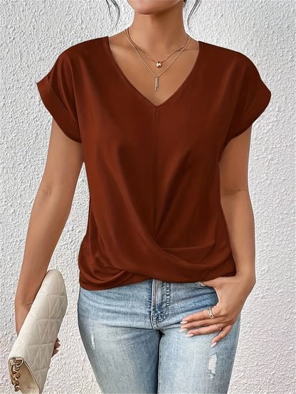 Vela Women's T Shirt featuring a lightweight stretch fabric and stylish V-neck design, perfect for casual wear and comfortable fit. 8