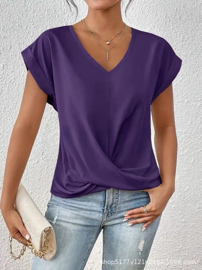 Vela Women's T Shirt featuring a lightweight stretch fabric and stylish V-neck design, perfect for casual wear and comfortable fit. 9